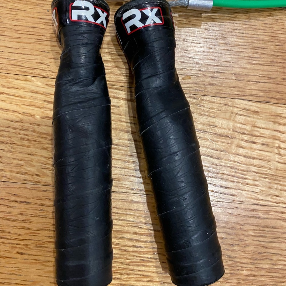 RX Jumprope Jump rope handles, bright green rope included FREE.